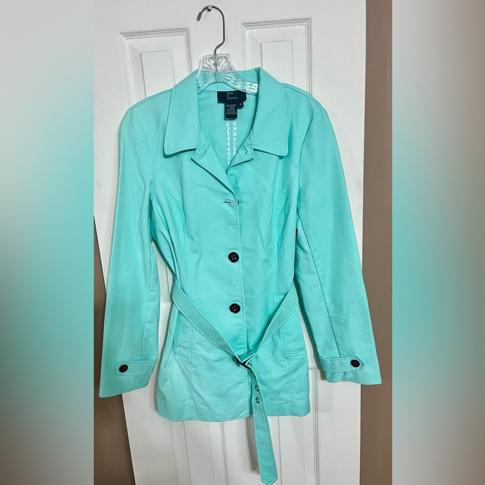 Jules & Leopold  Coat Women’s Size 10 Light Blue - Picture 3 of 16